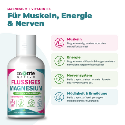 Tekutý hořčík + draslík + vitamin B6