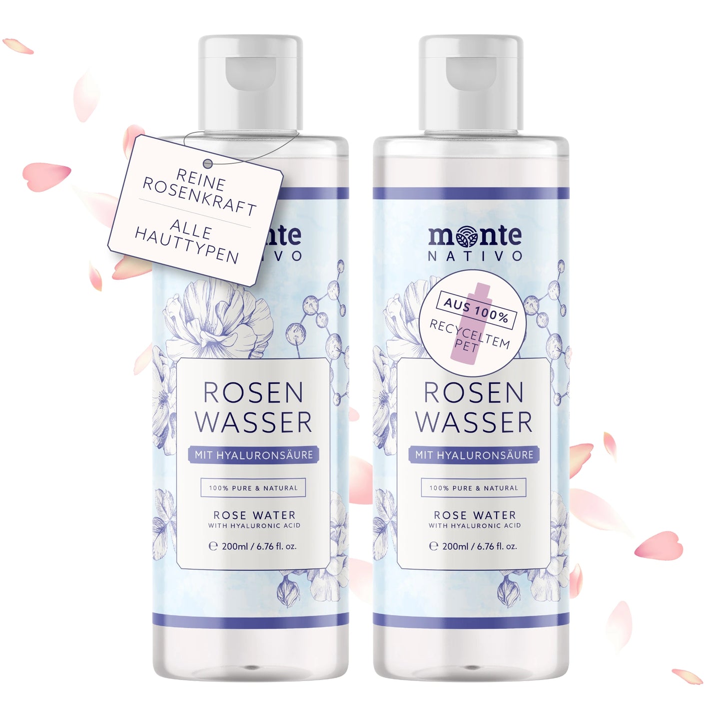 Rosenwasser mit Hyaluronsäure (2 x 200 ml)